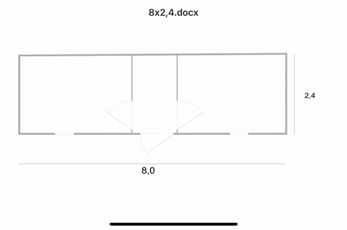 Дачный блок-контейнер БК-04 8хметров