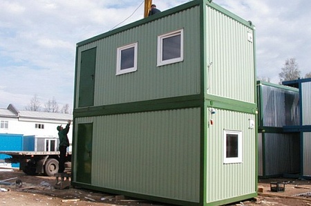 Модульное здание-бытовка из блок-контейнеров МБ-001 (2-х этажное)